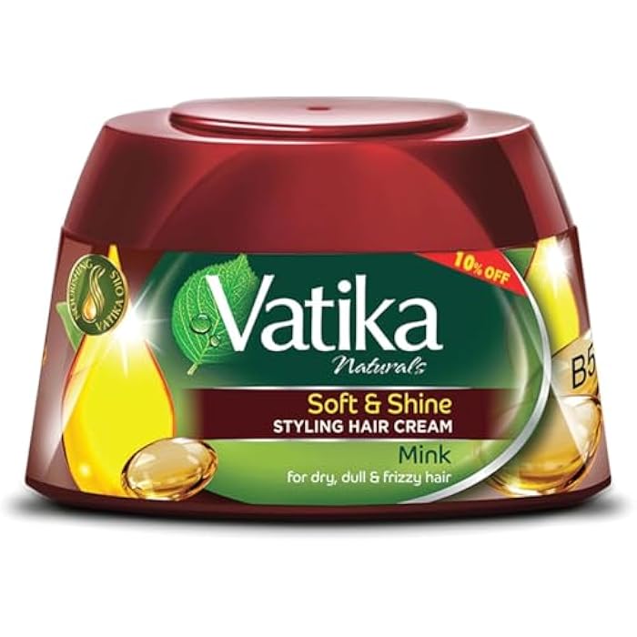 Vatika Naturals Mink Styling Hair Cream (190mL) | Nourishing Vatika Oils | Promotes Soft and Silky Hair | Moisturizes and Helps Dull, Dry and Frizzy Hair - Image 1